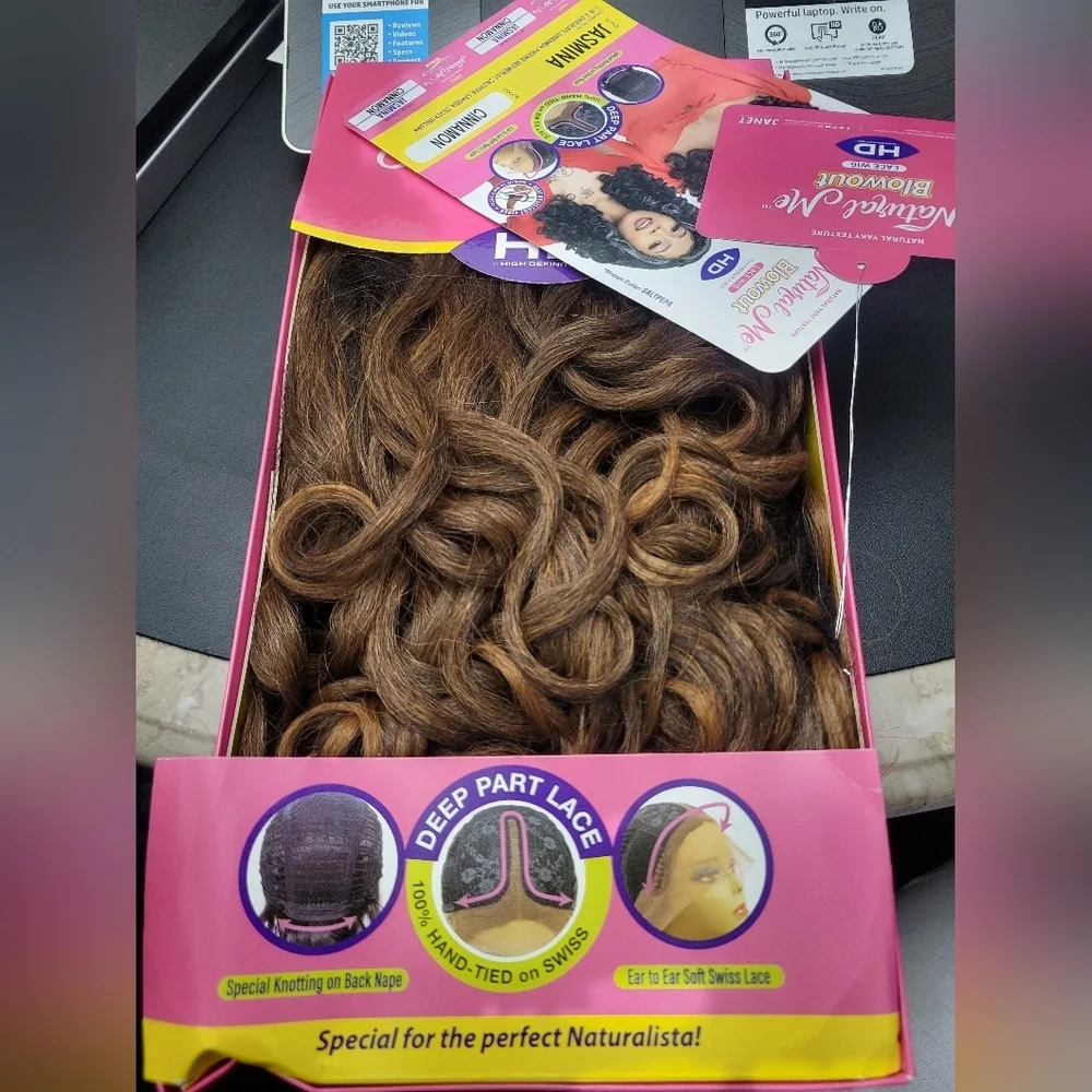Janet Collection Natural Me HD Lace Wig Blowout Deep Part Lace Jasmina(Cinnamon)